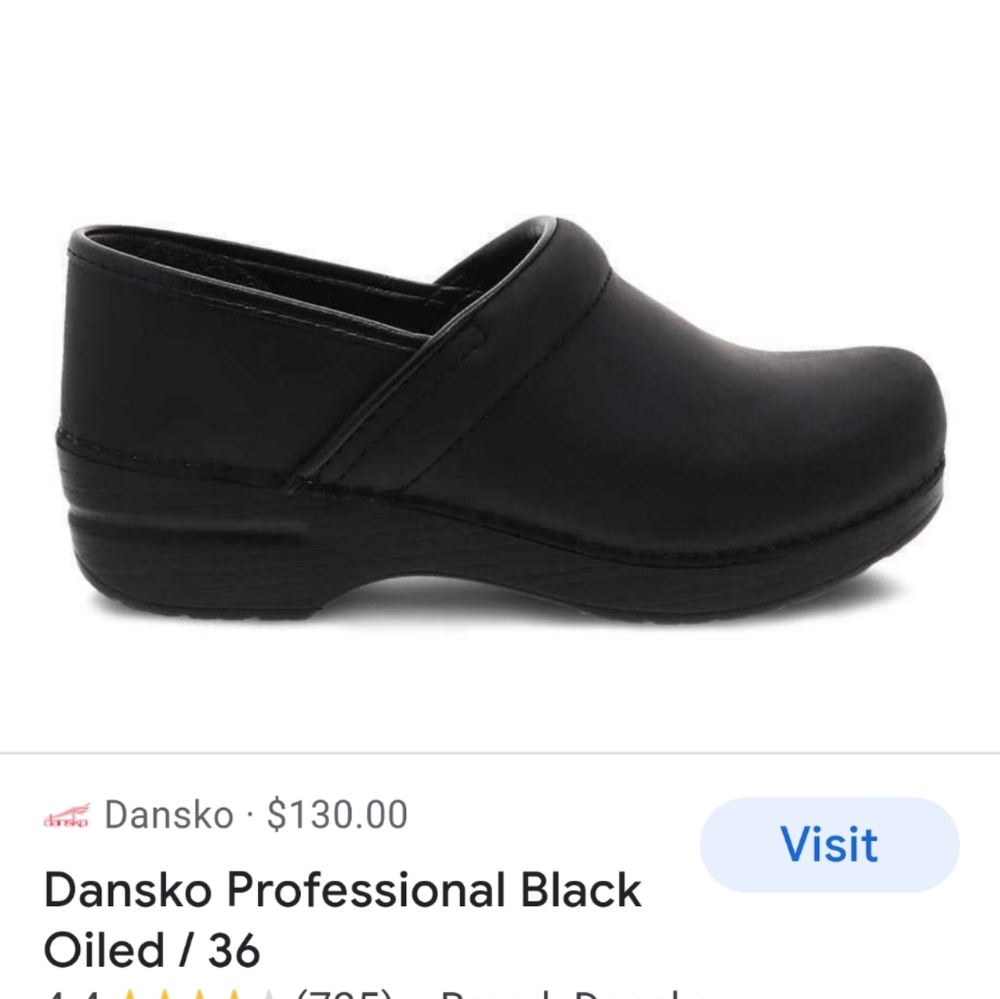 Dansko Professional Clogs, Oiled Black, Size 35
